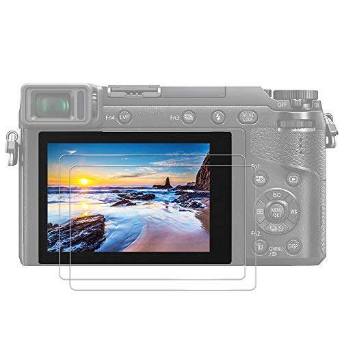 Jjc (2 Pack) Pellicola Proteggi Schermo In Vetro Temperato Per Fotocamera Digitale Panasonic Gh7/Gh6, Gx85/Gx80, Fz2000/Fz2500, G7/Fz300, G80/G85, Lx1