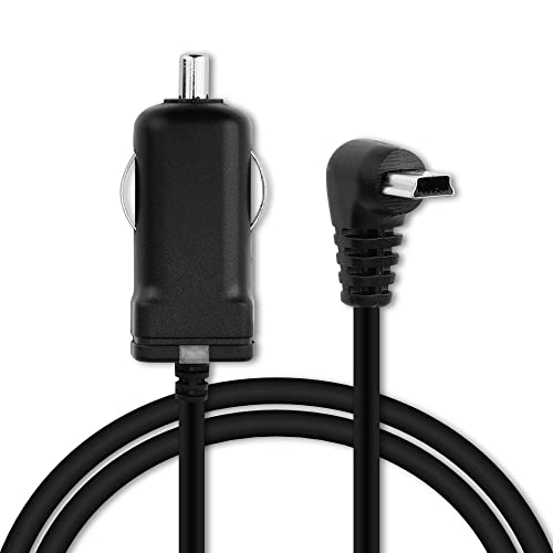 Subtel Caricatore Mini-Usb 90° Da Auto 1.1M Compatibile Con Cavo Ricarica Per Navigatore Gps, Da 1A 5V Caricabatteria Da Accendisigari