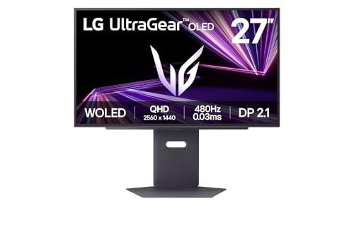 Lg Ultragear Oled 27Gx790A Monitor Gaming 27", Qhd (2560X1440), Oled, 480Hz, 0,03Ms (Gtg), G-Sync, Freesync Premium Pro, Hdr True Black 400, Hdmi 2.1,
