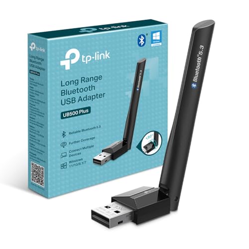 Tp-Link Ub500 Plus Adattatore Bluetooth Usb, Bluetooth 5.3, Multi-Directional Antenna, Compatibile Con Windows 11/10/8.1/7