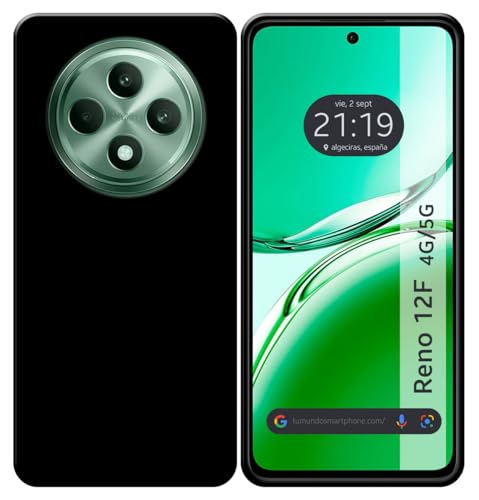 Custodia In Silicone Gel Tpu Nera Per Oppo Reno 12F 4G / 12F 5G