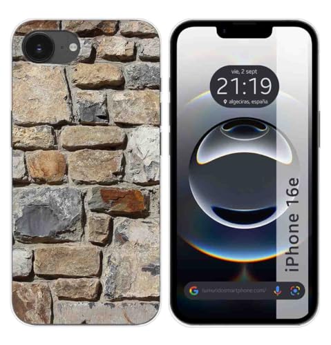 Tumundosmartphone Custodia In Silicone Per Iphone 16E (6.1) Motivo Mattone 03 Disegni