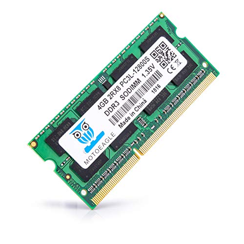 Motoeagle 4Gb Ddr3 Ddr3L 1600Mhz Sodimm Ram 2Rx8 Pc3 Pc3L 12800S Non-Ecc 1.35V Cl11 204-Pin Memoria Laptop