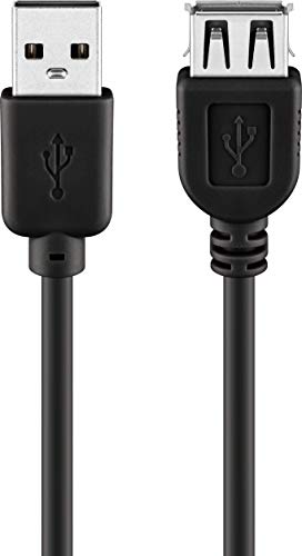 Goobay 68625 Cavo Prolunga Usb 2.0 Ad Alta Velocità, Nero, 0.6 M Lunghezza Del Cavo, Per Smartphone