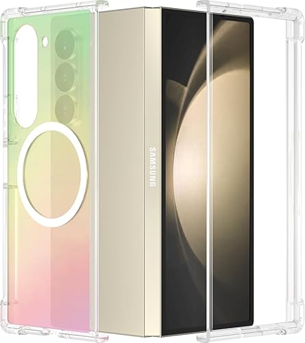 Magsafe - Cover Magnetica Per Samsung Galaxy Z Fold 6, Ibrida Trasparente, Iridescente