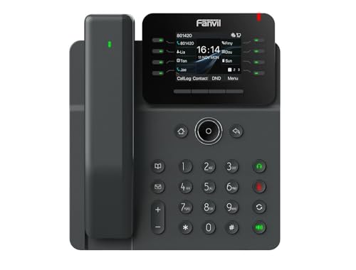 Fanvil V62 Pro, Telefono Ip Con Display A Colori, 21 Tasti Programmabili, Cornetta Bluetooth, 12 Linee Sip