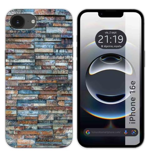 Tumundosmartphone Custodia In Silicone Per Iphone 16E (6.1) Motivo Mattone 05 Disegni