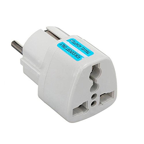 Worldwide Universal International (Uk, Usa, Asia, Australia, Middle East) To European 2 Pin (Round) Wall Socket - Visitor/Visiter/Travel Adaptor/Adapt
