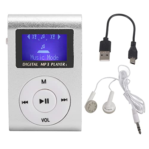 Lettore Mp3, Mini Lettore Musicale Mp3 Portatile Schermo Lcd Con Clip Posteriore Per Lo Sport Supporto Per Mp3 Scheda Di Memoria Da 32 Gb Con Auricola