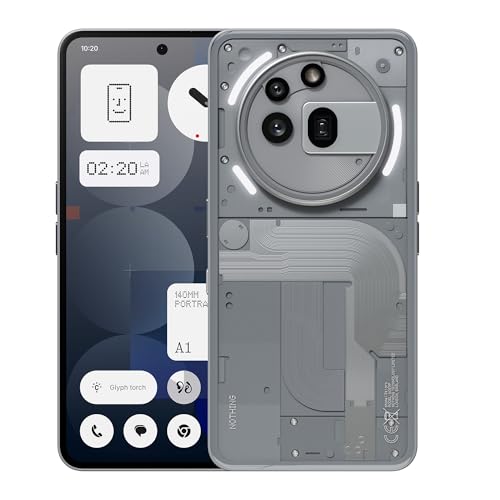 Nothing Phone (3A) Pro 256 Gb - Smartphone Con Fotocamera Con Periscopio Da 50 Mp, Ultra Zoom 60X, Ricarica Rapida A 50W E 6.77" Display Amoled Flessi
