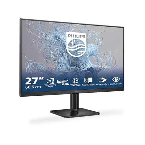 Philips 27E2N1100L - Monitor Full Hd Da 27 Pollici, Sincronizzazione Immagine Attiva (1920X1080, 100 Hz, 1X D-Sub, 1X Hdmi 1.4) Nero