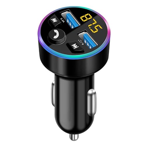 Trasmettitore Fm Per Auto, Bluetooth 5.0, Adattatore Audio Per Autoradio Mp3, Adattatore Radio Bluetooth Per Auto Con Doppio Caricatore Usb Per Cellul