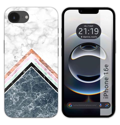 Tumundosmartphone Custodia In Silicone Per Iphone 16E (6.1) Design Marmo 05 Disegni