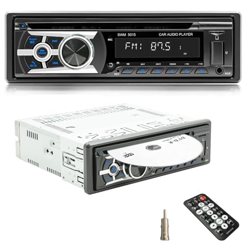 Ifrego Autoradio Bluetooth Con Lettore Cd Dvd Rds, Stereo Auto Bluetooth, Autoradio 1 Din Usb/Tf/Mp3/Telecomando/Aux In, Radio Auto Fm/Am, Rca Support