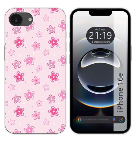 Tumundosmartphone Cover In Silicone Per Iphone 16E (6.1) Motivo Fiori Disegni