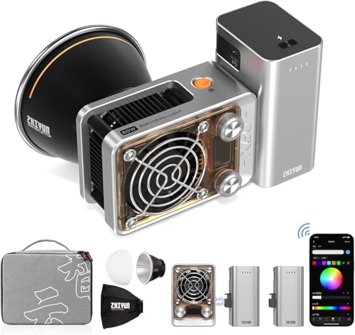 Zhiyun Molus X60 Rgb [Ufficiale] Luce Video 60W Rgb Led Fotografia, Luce Della Fotocamera Dimmerabile 2700K-6500K Cri≈95, Tlci≈98, Supporto Per Illumi