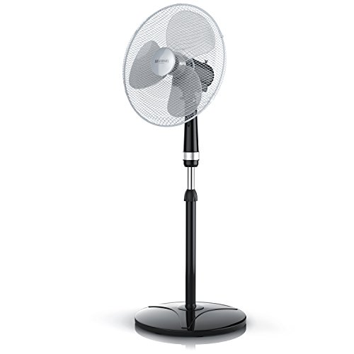 Brandson - Ventilatore A Piantana Classico - 42Cm Diametro - Oscillazione 80° - 3 Livelli Di Potenza - 50W - Elevato Flusso D'Aria - Silenzioso - Arge