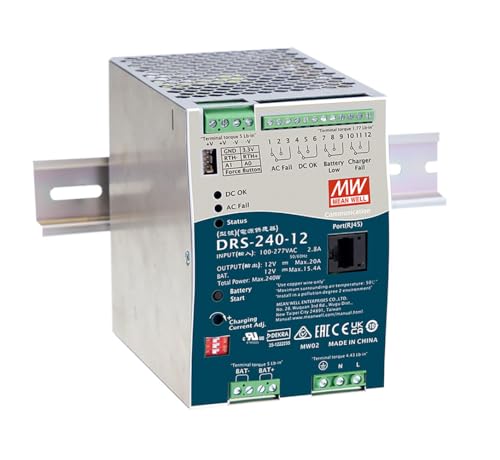 Mean Well Drs-240-12 Hutschienen-Netzteil (Din-Rail) 12 V 20 A 240 W Anzahl Ausg?Nge:1 X Inhalt 1 St. (Drs-240-12)