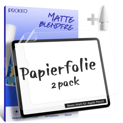[2 Pezzi] Like Paper Pellicola Compatibile Con Ipad Pro Da 12.9 Pollici (2022/2021/2020/2018), Pellicola Protettiva Opaca, Pellicola Protettiva Per Sc