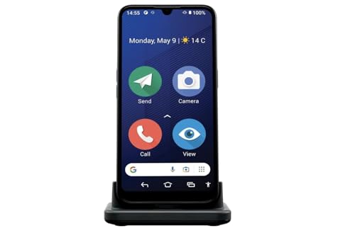 Doro 8200 Smartphone Anziani Con Pulsante Di Allarme, Cinturino Di Emergenza Con Gps, Smartphone 4G Anziani Senza Contratto, Tasto Nor, Tripla Fotocam