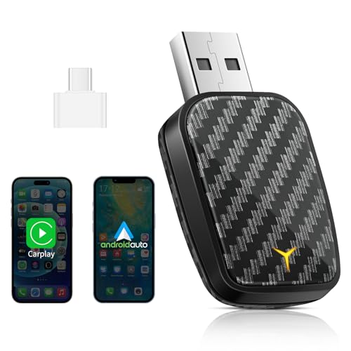 Adattatore Wireless Per Android Auto E Carplay, Mini Chiavetta Per Convertire Carplay/Android Auto Cablato In Wireless, Compatibile Con Auto Con Aa E