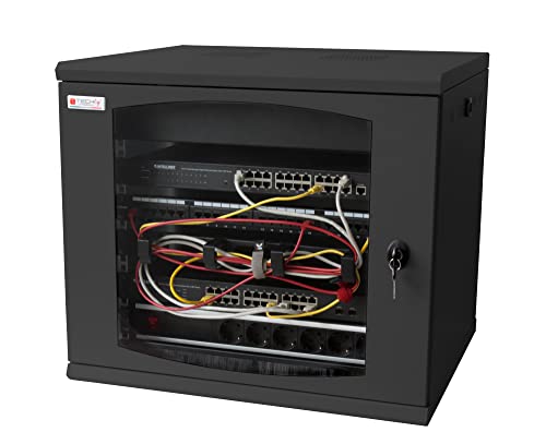 Techly Professional 105148 Armadio Rack 19" A Muro 16 Unità Sezione Unica Prof. 500Mm Nero Nero