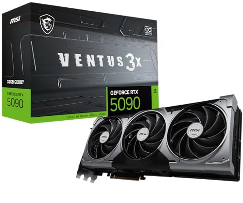 Msi Nvidia Geforce Rtx 5090 32G Ventus 3X Oc Gddr7 512Bit, Scheda Video Con Frequenza Di Boost Fino A 2452 Mhz, Pcie Gen 5, Dlss 4, 3 Porte Dp 2.1, 1 