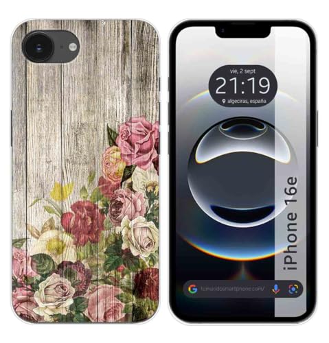 Tumundosmartphone Custodia In Silicone Per Iphone 16E (6.1) Design Legno 08 Disegni