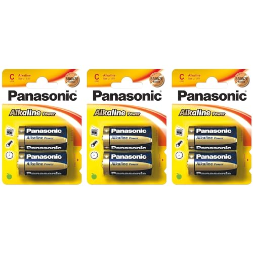 Panasonic Confezione Da 3 Blister Da 2 Batterie Power Bronze Baby C Lr14-1,5 V