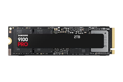Samsung Memorie Mz-Vap2T0Bw 9100 Pro Ssd Interno Da 2Tb, Pcie 5.0 X4, Nvme 2.0, Ssd Progettato Per Professionisti E Gamer, Compatibile Con Pc E Playst