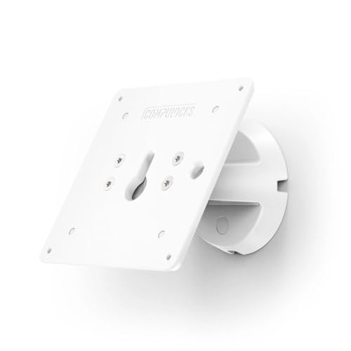 Compulocks Bow - Supporto A Parete Inclinabile Vesa Per Schermi Fino A 27 Pollici – Bianco