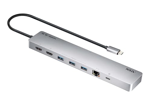 Aten Uh3240 Usb-C Dock 4K Dual Display Con Power Passthrough