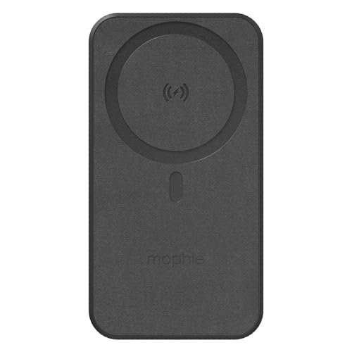 Zagg - Supporto Per Mophie Snap+, Batteria Wireless Magnetica E Portatile, Compatibile Con Magsafe, Batteria Interna Da 10.000 Mah, Nero