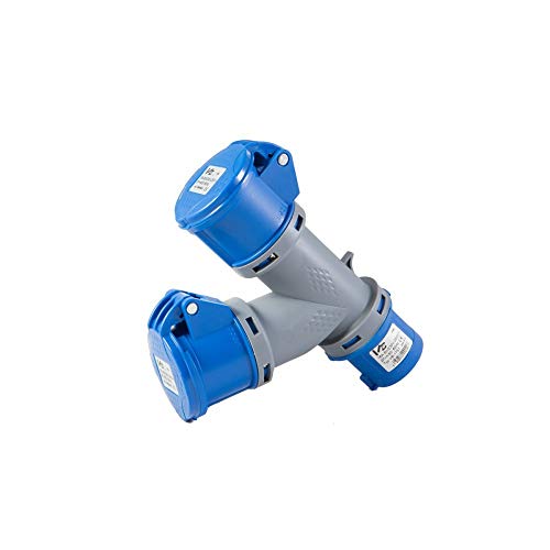 Moltiplicatore Mobile Industriale 230V 16A Senza Cavo Ip44 Due Uscite Serie Diamante Blu Vb En 60309-1-2 Certificazione Ce