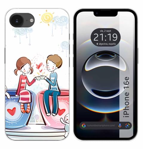 Tumundosmartphone Cover In Silicone Per Iphone 16E (6.1) Motivo Caffè Disegni