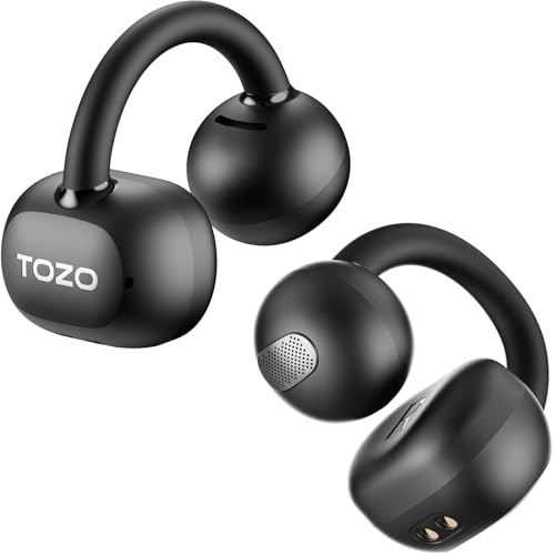 Tozo Openearring Cuffie Bluetooth 5.4 Ultraleggero Con Cancellazione Ia Del Rumore Origx Acustica Eqs Regolazione 40 Ore Riproduzione Led Schermo Usb