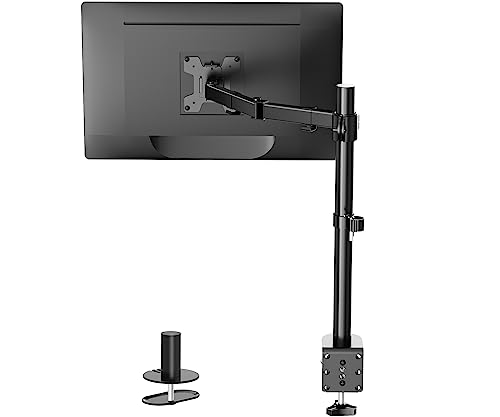 Wali Supporto Monitor Singolo Per Monitor Fino A 27 Pollici, Regolabile Braccio Monitor Scrivania Con Morsetto, Braccio Per Monitor Singolo Max Vesa 1