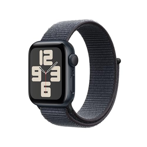 Apple Watch Se (2ª Gen.) Gps 40 Mm Smartwatch Con Cassa In Alluminio Mezzanotte E Cinturino Sport Loop Inchiostro. Tracker Per Fitness E Sonno, App Ba
