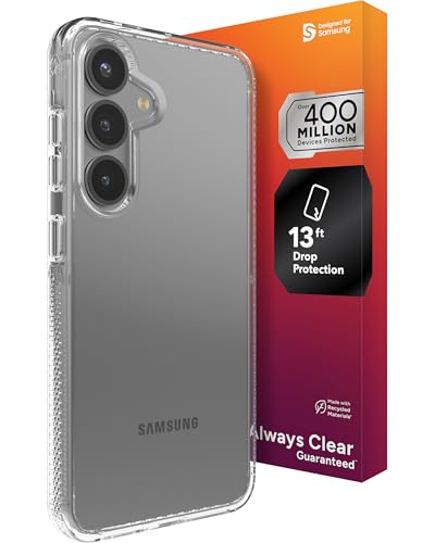 Zagg Crystal Palace Custodia Rinforzata In Grafene Per Samsung Galaxy S25 [6,2"], Anti-Ingiallimento, Resistente Ai Graffi, Cover Antiurto Per Telefon