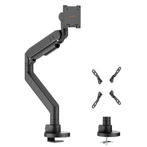 My Wall Braccio Mobile Per Monitor – Hl65L, Supporto Per Monitor Di Grandi Dimensioni, Regolabile In Altezza, Orientabile E Inclinabile, Molla A Gas, 
