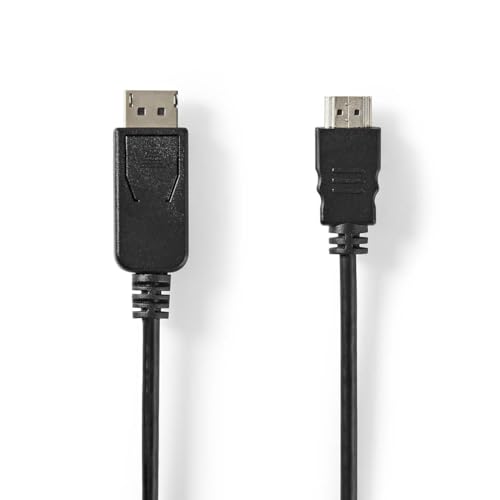 Nedis Cavo Displayport | Spina Displayport | Spina Hdmi™ | 4K@30Hz | Nichelato | 2.00 M | Rotondo | Pvc | Nero | Gancio