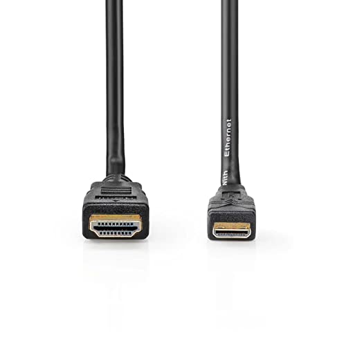Nedis Cavo Hdmi Ad Alta Velocità Con Ethernet, Connettore Hdmi - Mini Connettore Hdmi, Nero, 2 M