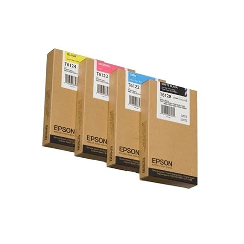 Epson Cartuccia D'Inchiostro Nero Opaco T6128, 220 Ml, Compatibile Con Stylus Pro 7400, 7450, 7800, 7880