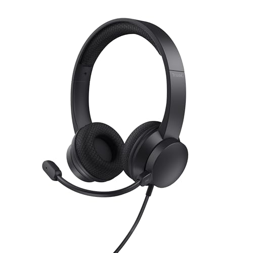 Trust Hs-260 Auriculares Alámbrico De Oficina/Centro De Llamadas Usb-Enc Para Pc Negro