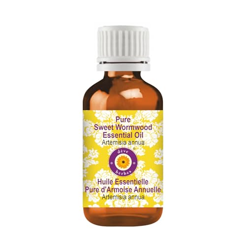 Olio Essenziale Di Assenzio Dolce Puro Di Deve Herbes (Artemisia Annua) Distillato A Vapore Di Grado Terapeutico Naturale Al 100% 50Ml (1.69 Oz)