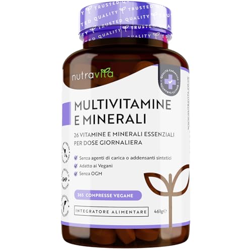 Multivitaminico E Minerali - 365 Compresse Vegane (Fornitura Di 1 Anno) - Multivitaminico Completo Con 26 Vitamine E Minerali Essenziali - Integratore
