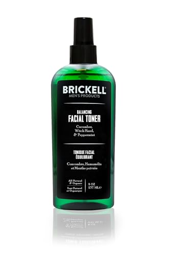 Brickell Men'S Balancing Face Toner Per Uomo, Toner Viso Naturale E Biologico Senza Alcool Con Amamelide, 237 Millilitro, Profumato