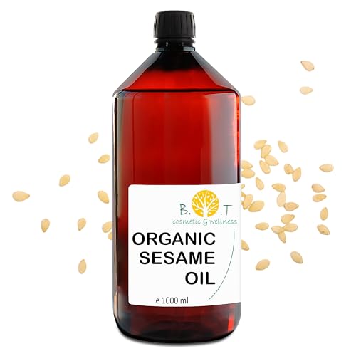 B.O.T Cosmetic & Wellness - Olio Di Sesamo Biologico Spremuto A Freddo | Per Cosmesi Naturale, Massaggi Ayurvedici, Pelle, Capelli | Antietà, Rassodan