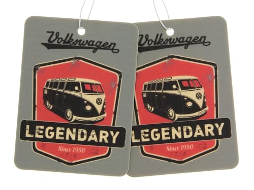 Brisa Vw Collection - Volkswagen Deodorante Per Auto Profumatore Fragranza Campervan T1 Bus Design (Ciliegia/Grigio/Set Di 2)