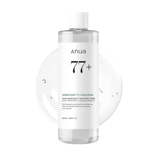 Anua Heartleaf 77% Tonico Lenitivo I Ph 5,5 Cura Per I Problemi Della Pelle, Lenitivo Della Pelle, Rinfrescante, Purificante (500 Ml / 16,9 Fl.Oz.)